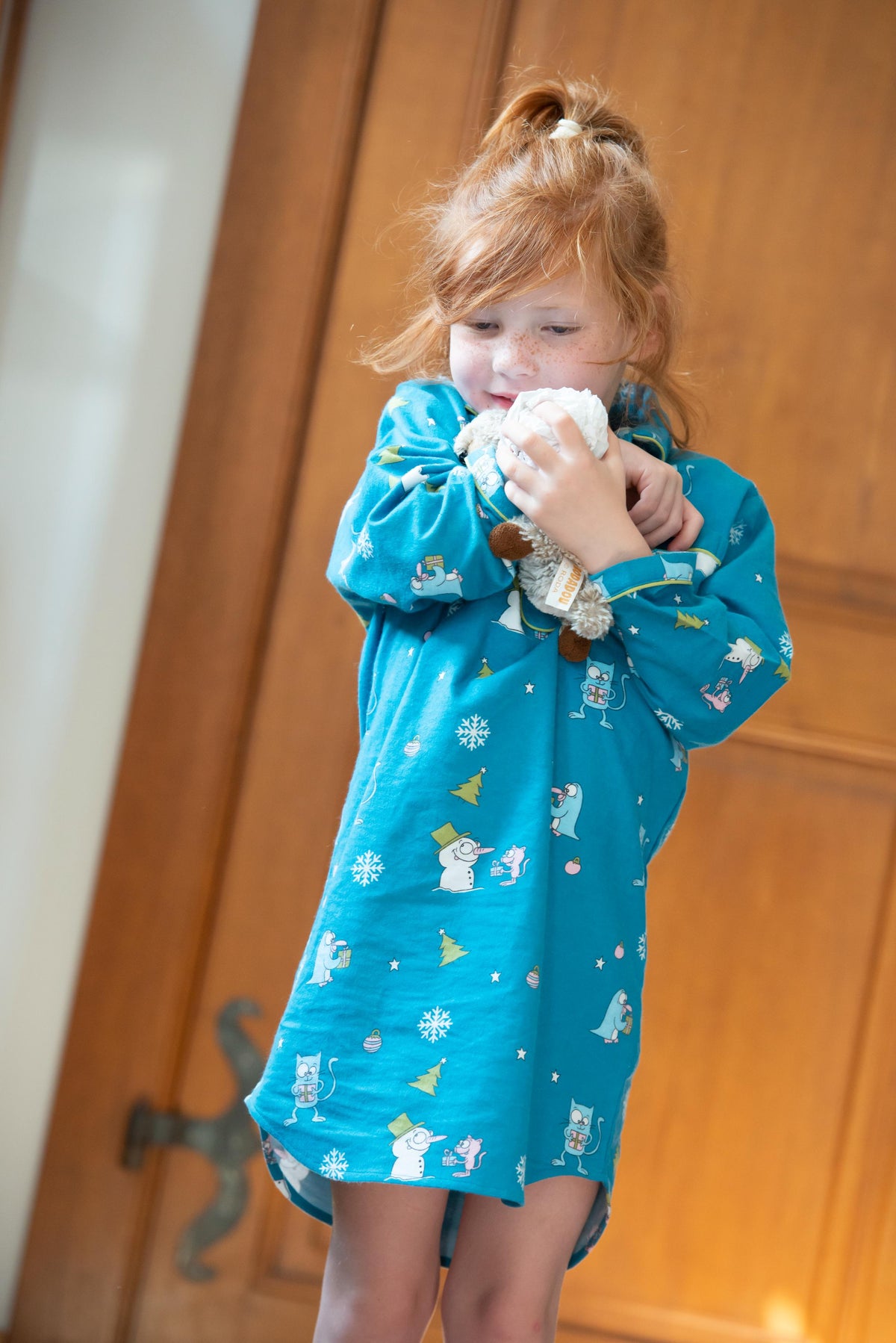 Nachthemd Flanel Kid Blue