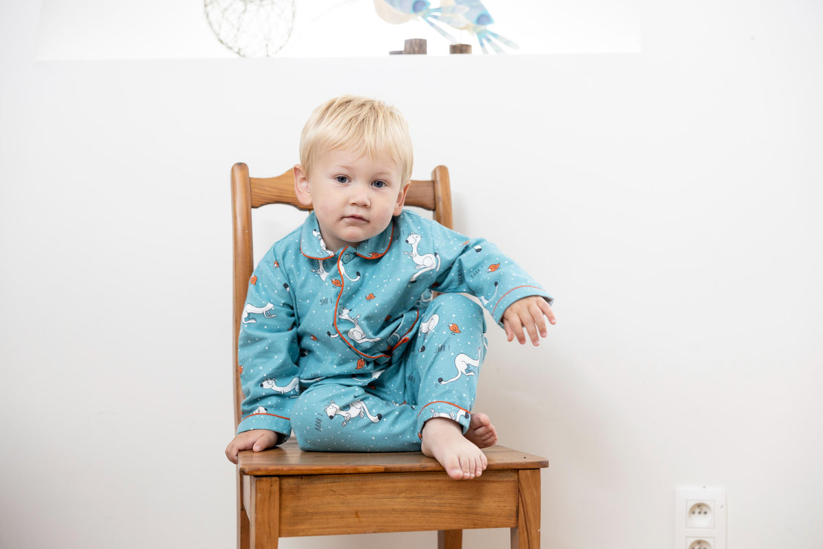 Flanellen Pyjama Kid Aquarelle Blue