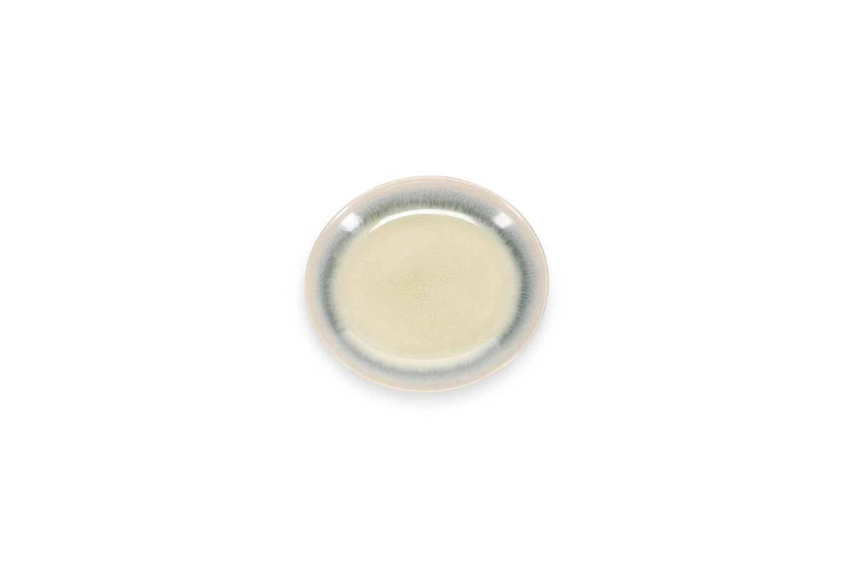 ONA - Plat bord 15x13,5cm groen/grijs Flint - 1 SET - 4 stuks