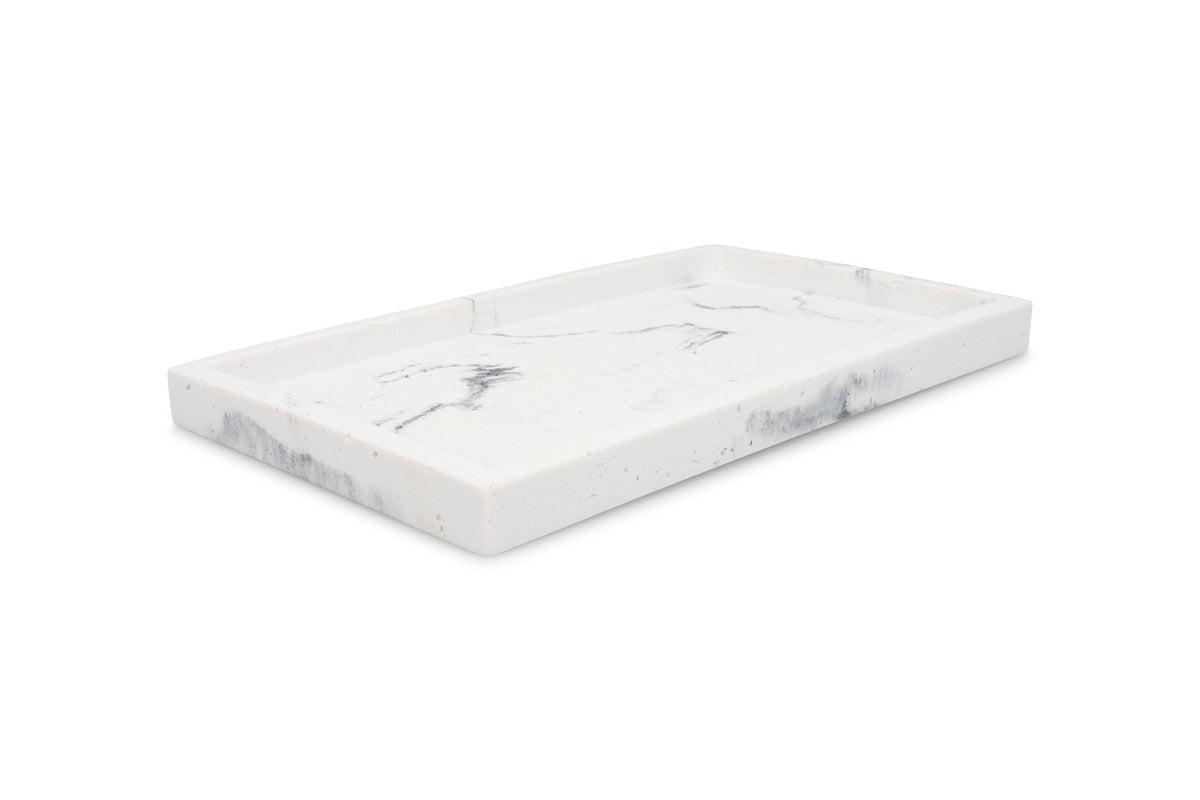 S&P - Zeepschaal 27x15,5xH2cm marble white Suds