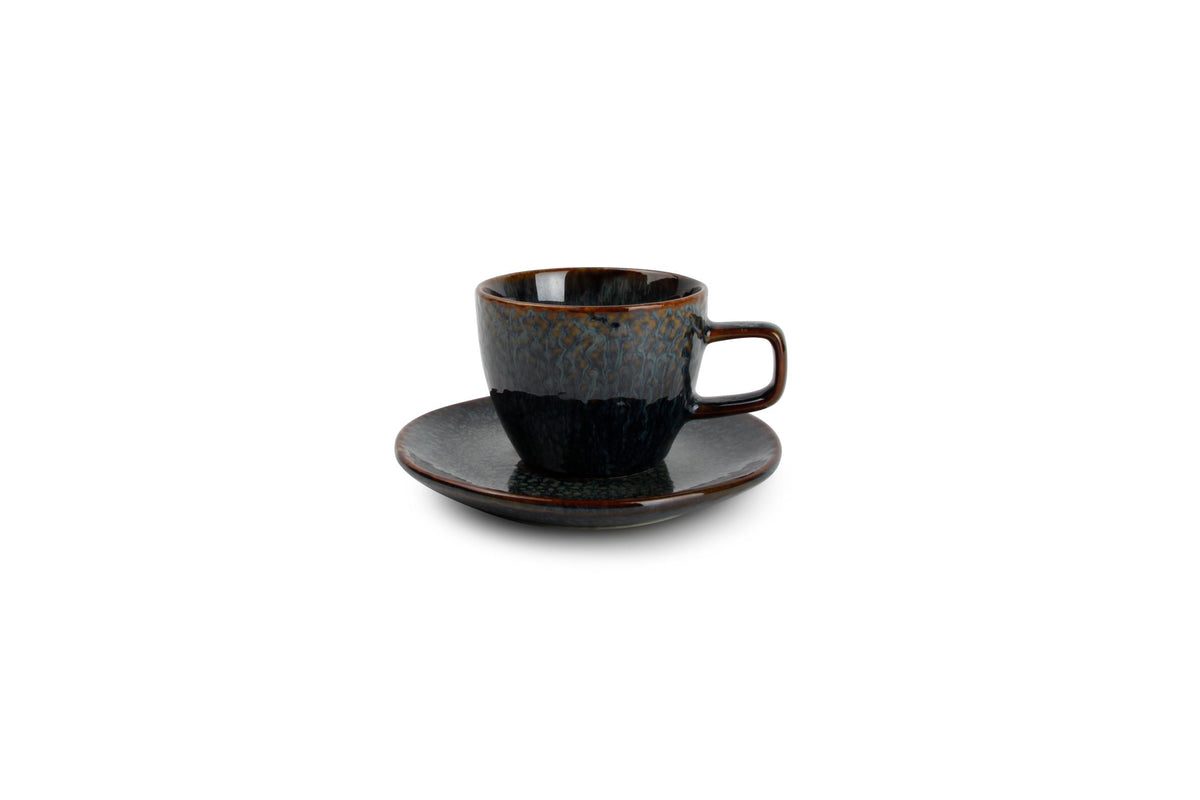 S&P - Mielo Tasse à moka 9,5cl et soucoupe 11,5cm saphir Mielo - 1 SET - 4 pièces