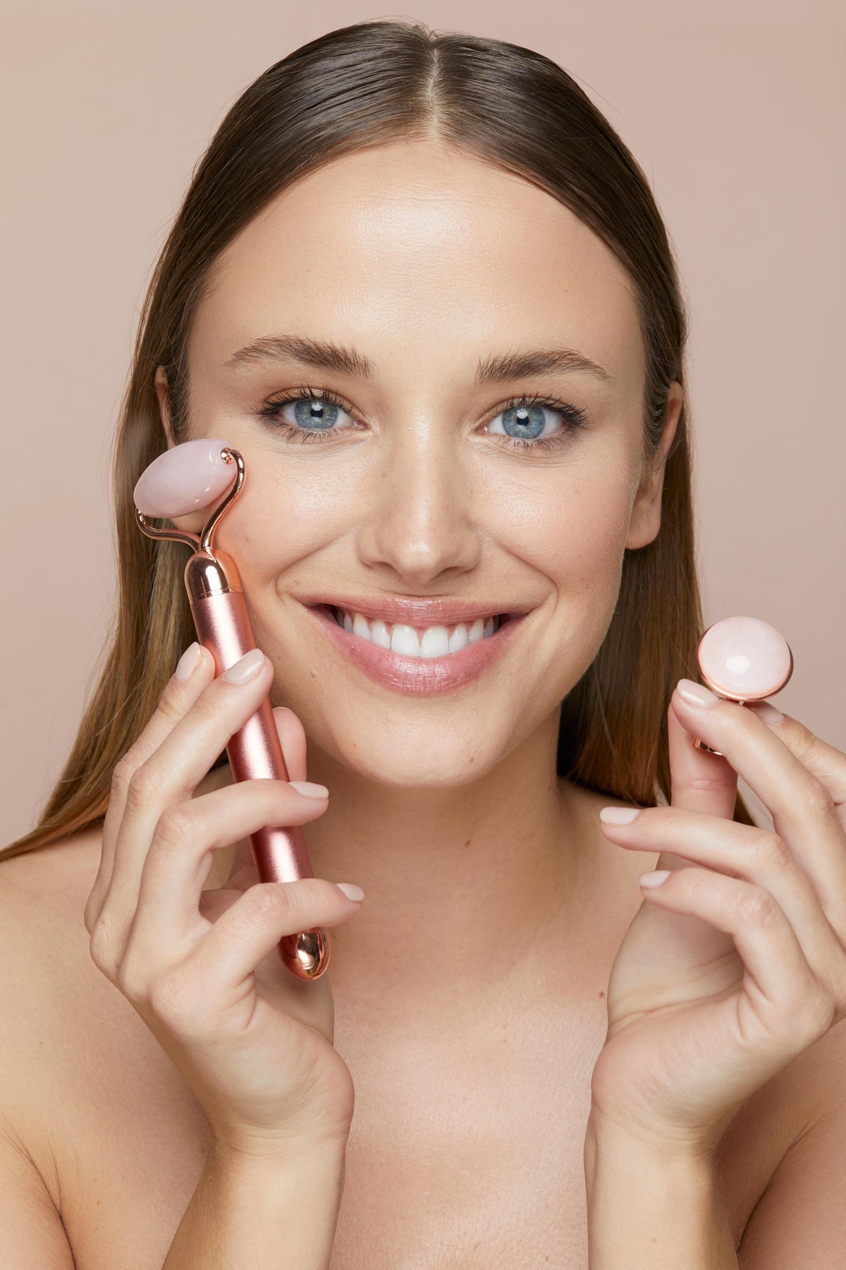 Elektrische Jade Gladmakende Roller 2-In-1 - Roze