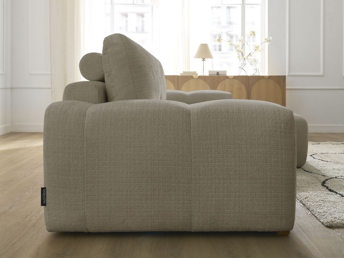 Canapé d'angle réversible convertible coffre ANAKIN tissu texturé