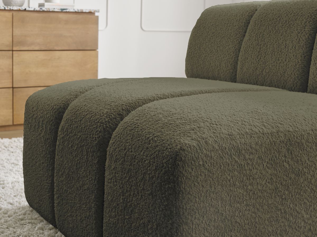 1-zits stoel voor modulaire bank ANNECY bouclé stof