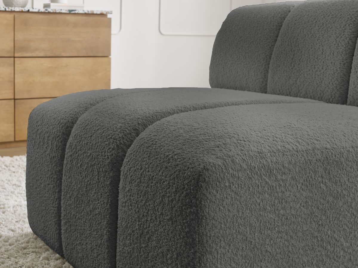 1-zits stoel voor modulaire bank ANNECY bouclé stof