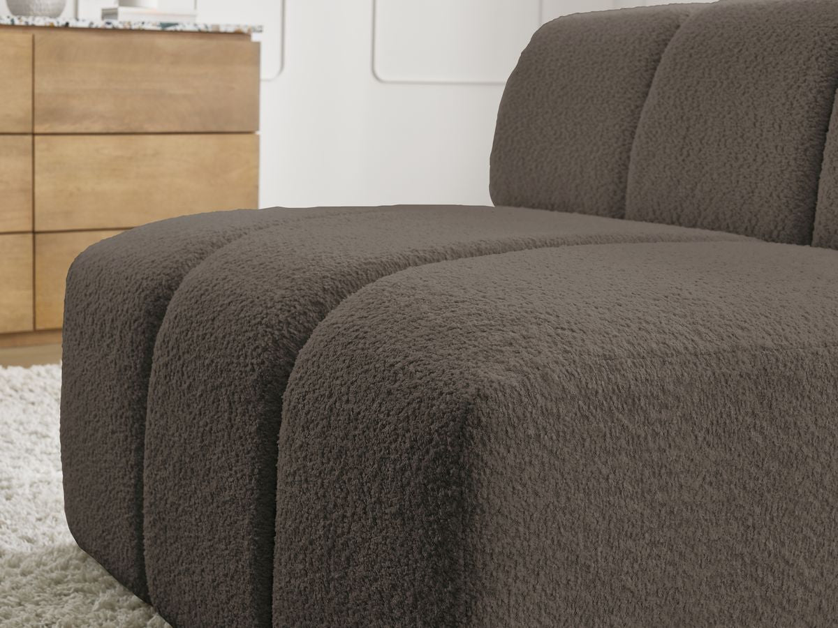 1-zits stoel voor modulaire bank ANNECY bouclé stof