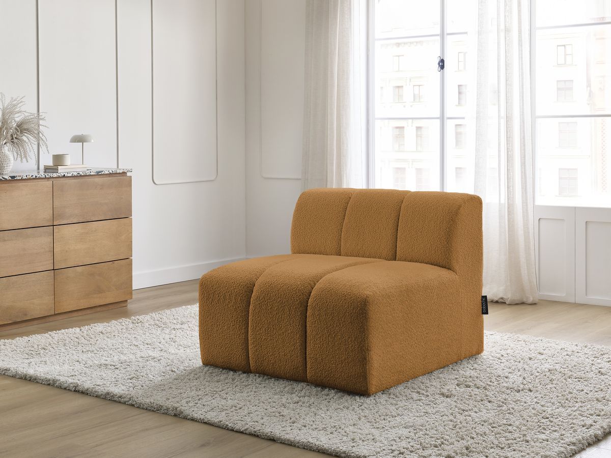 1-zits stoel voor modulaire bank ANNECY bouclé stof
