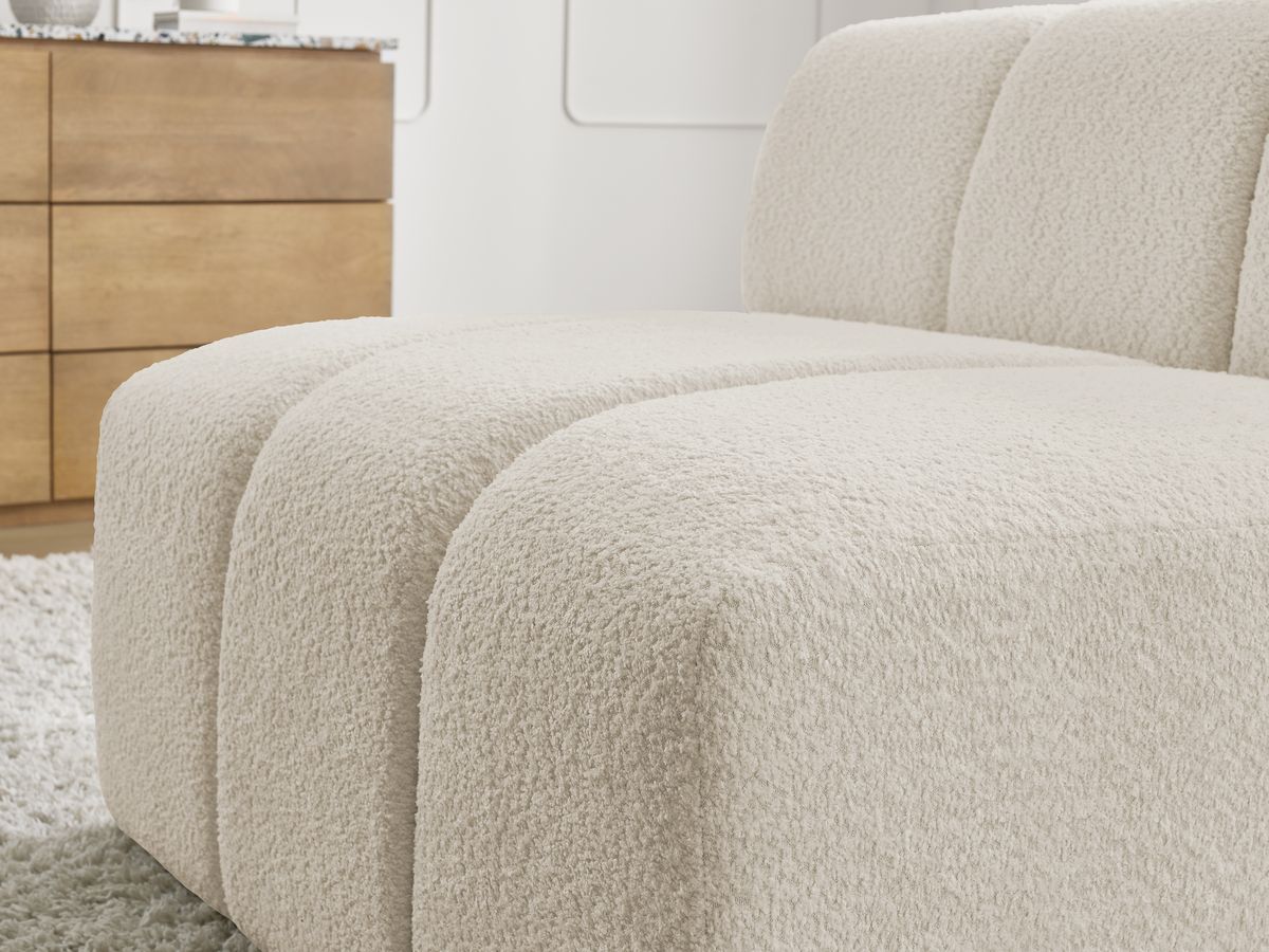 1-zits stoel voor modulaire bank ANNECY bouclé stof