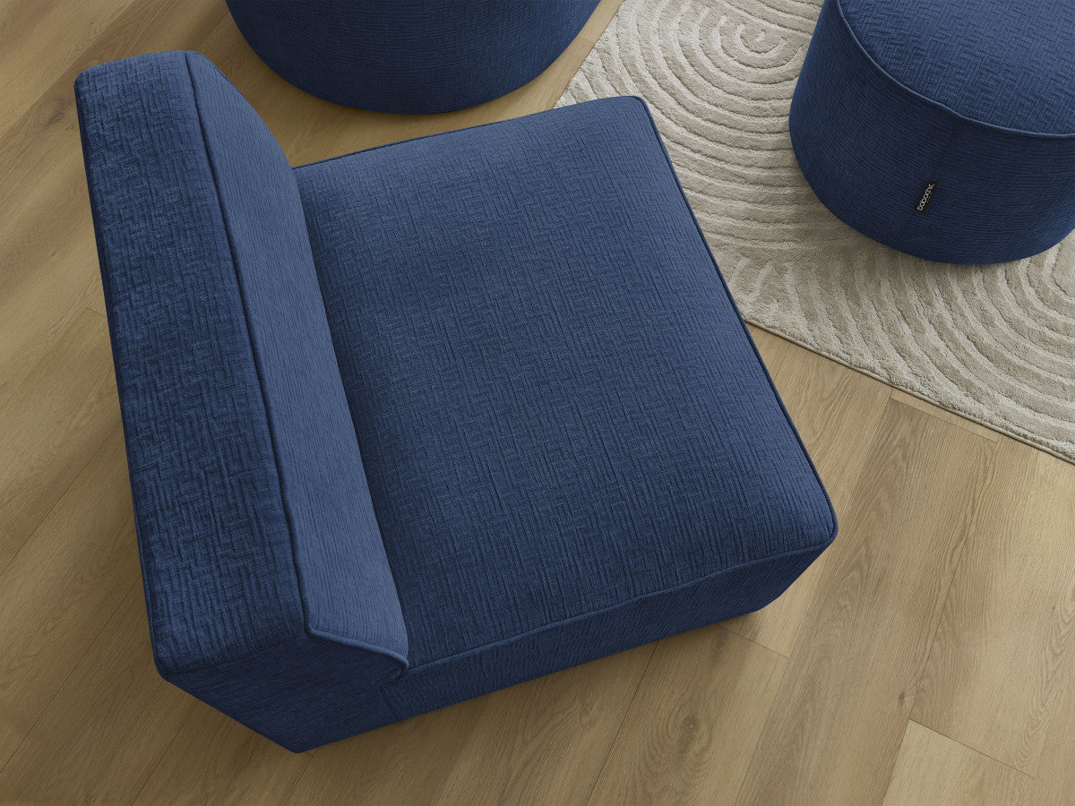 1-zits fauteuil voor modulaire bank ROUSSEAU met gestructureerde stof