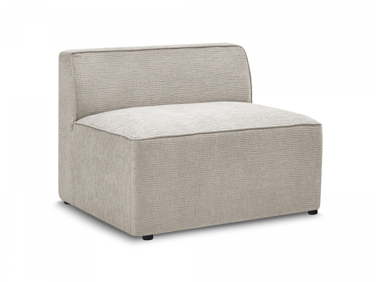 1-zits fauteuil voor modulaire bank ROUSSEAU met gestructureerde stof