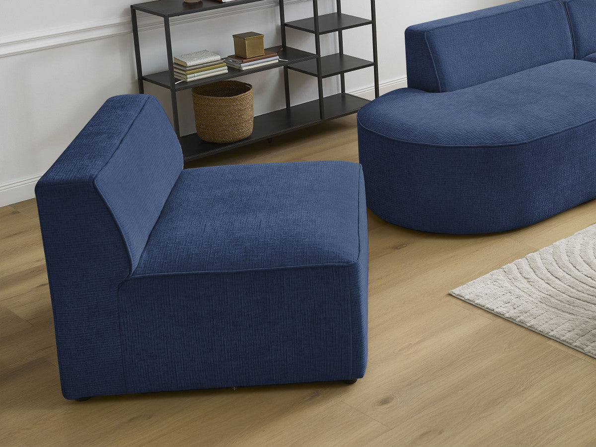 1-zits fauteuil voor modulaire bank ROUSSEAU met gestructureerde stof