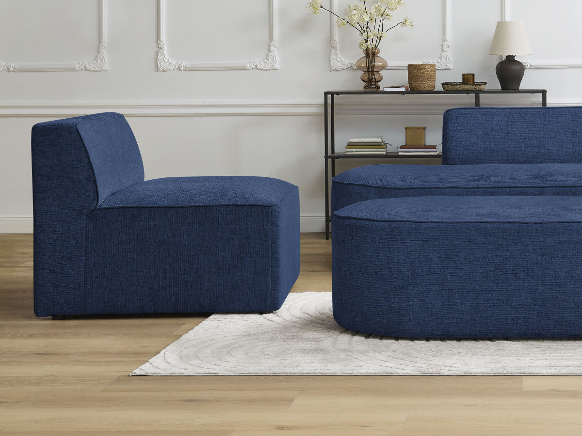 1-zits fauteuil voor modulaire bank ROUSSEAU met gestructureerde stof