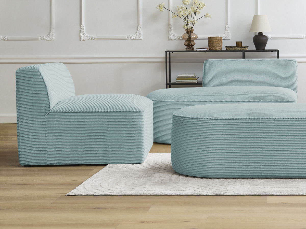 1-zits stoel voor modulaire bank ROUSSEAU ribfluweel