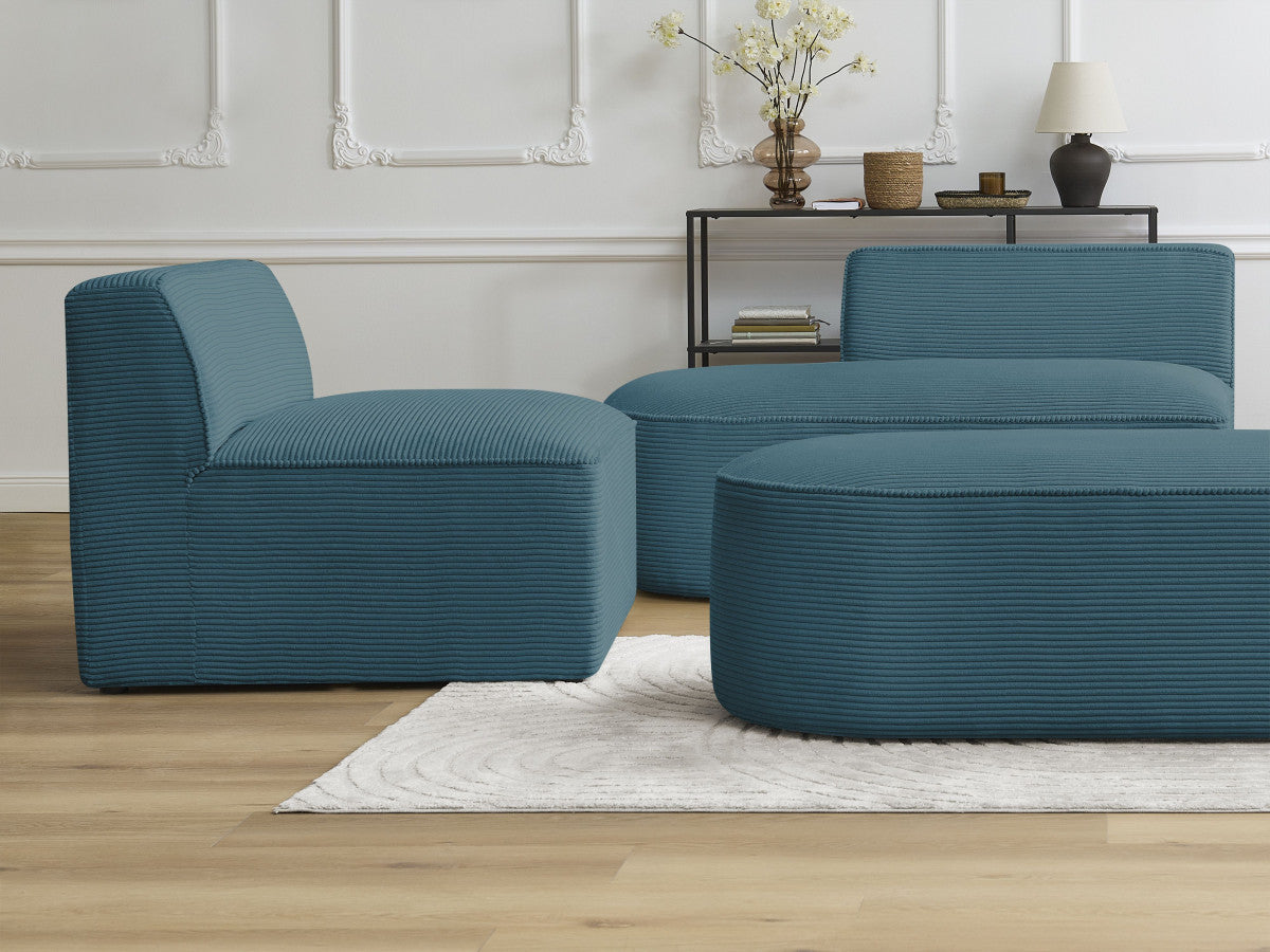 1-zits stoel voor modulaire bank ROUSSEAU ribfluweel
