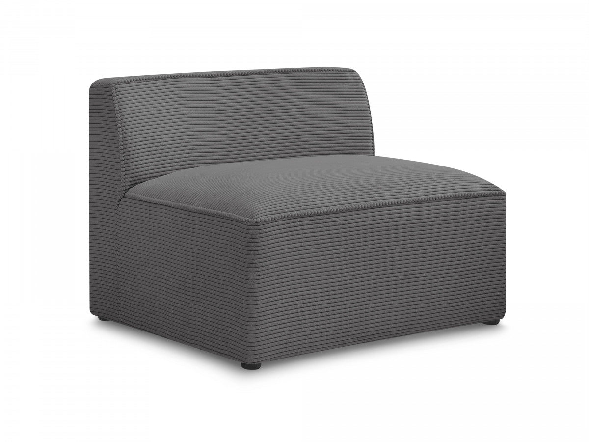 1-zits stoel voor modulaire bank ROUSSEAU ribfluweel