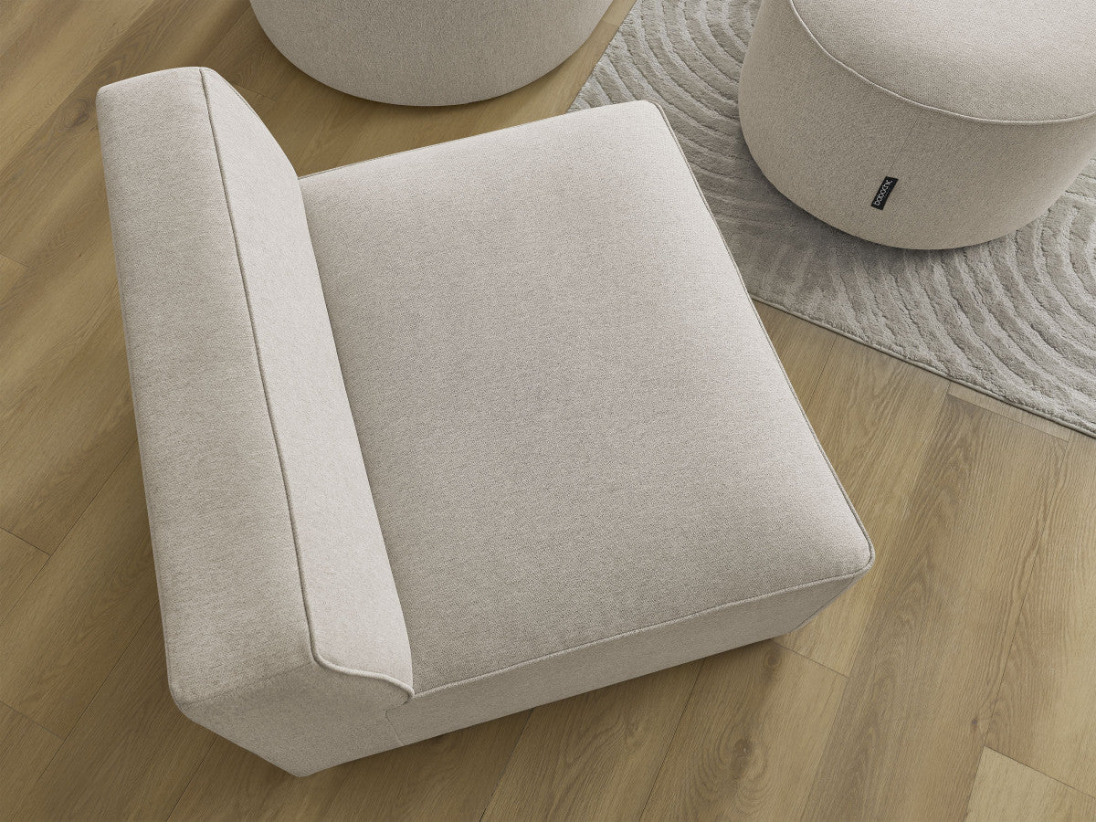 1-zits fauteuil voor modulaire bank ROUSSEAU gemêleerde stof