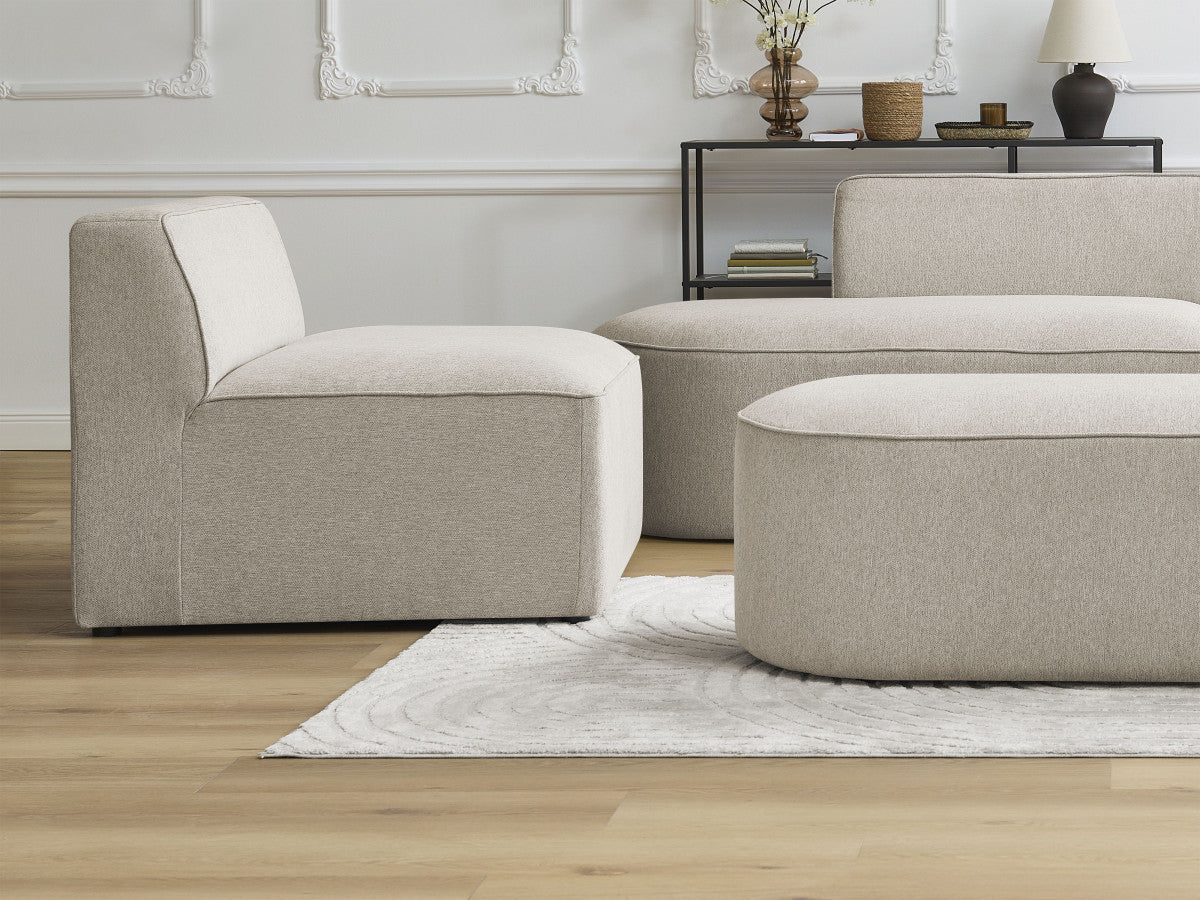 1-zits fauteuil voor modulaire bank ROUSSEAU gemêleerde stof