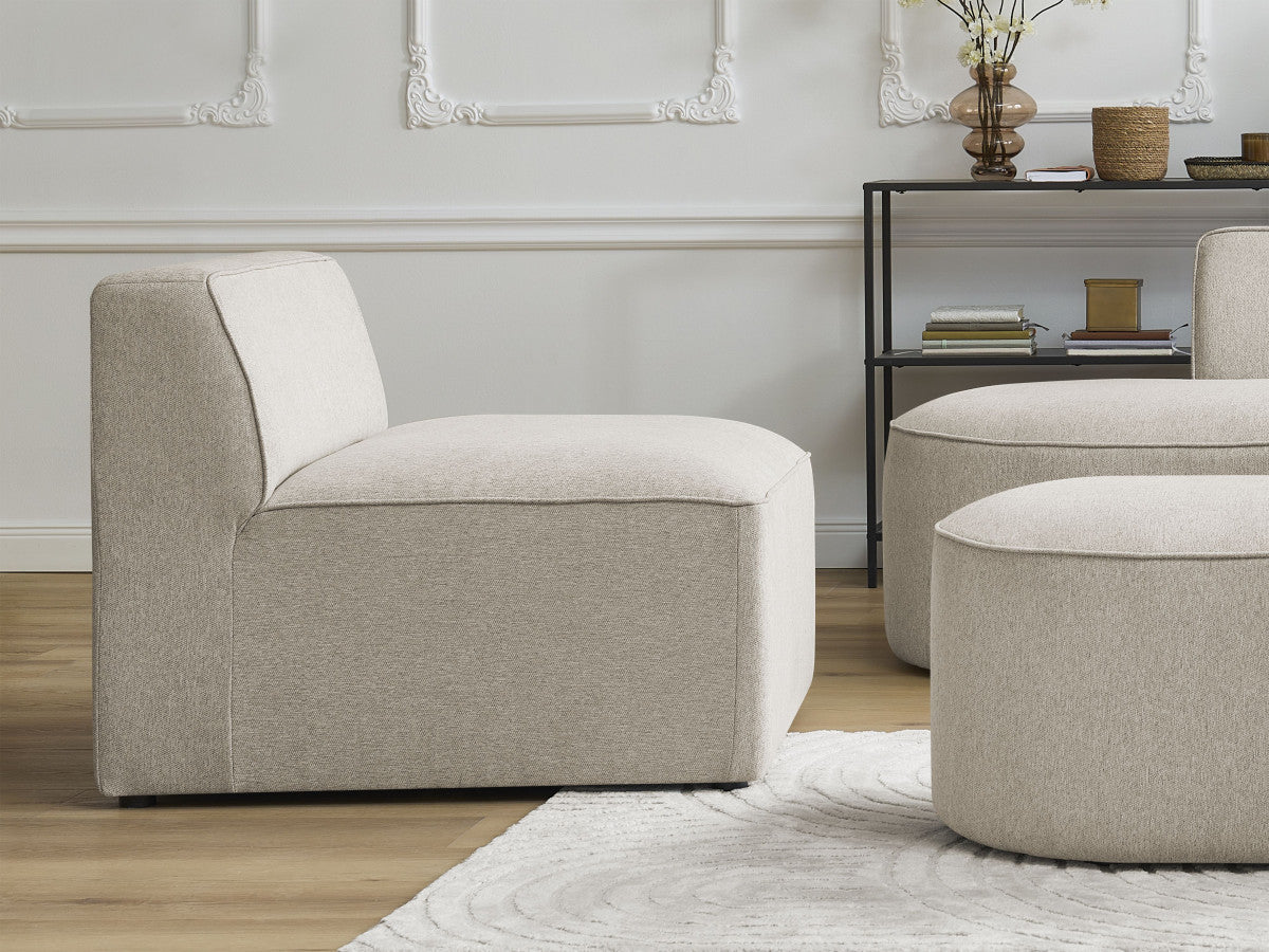 1-zits fauteuil voor modulaire bank ROUSSEAU gemêleerde stof