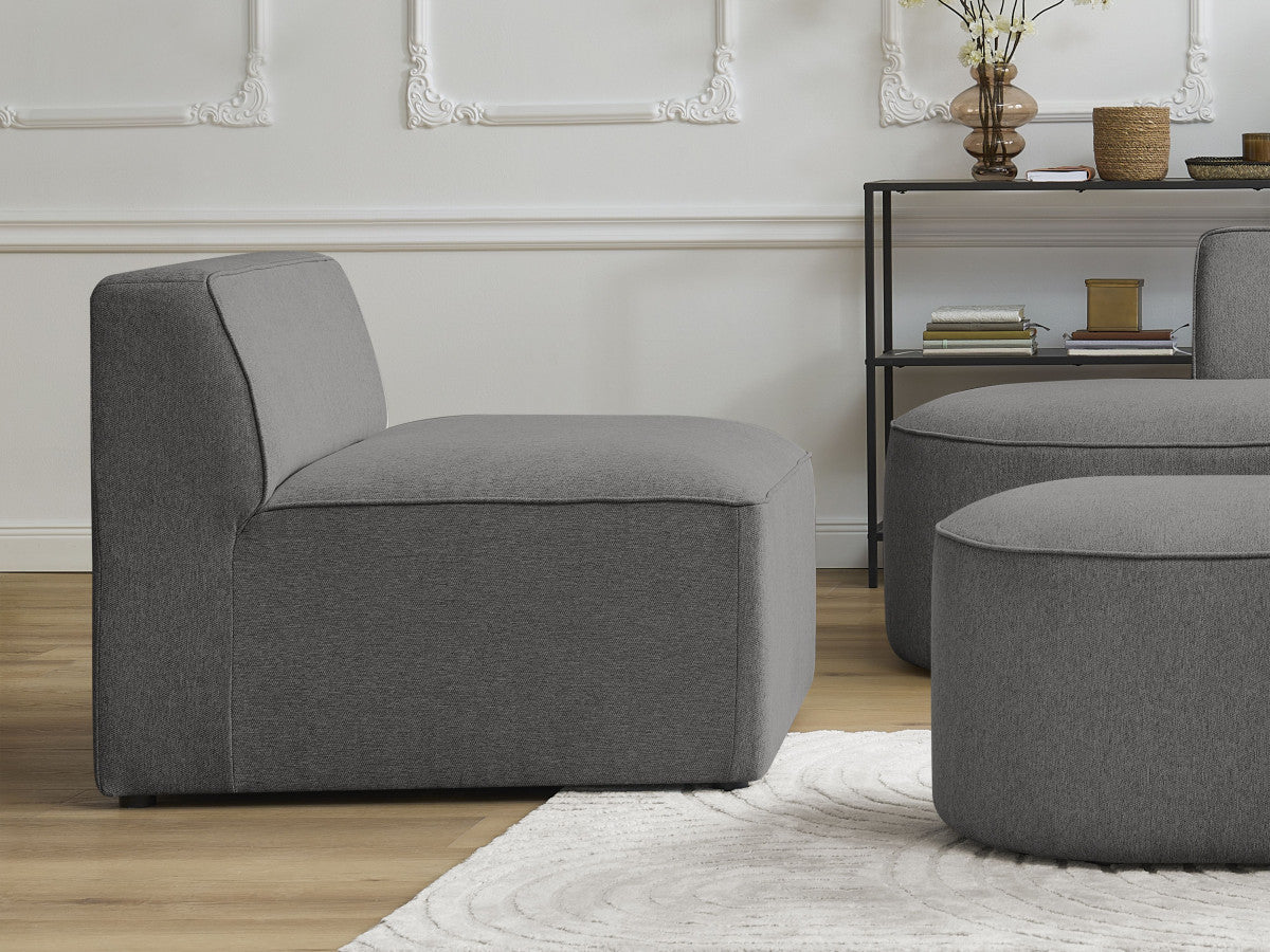 1-zits fauteuil voor modulaire bank ROUSSEAU gemêleerde stof