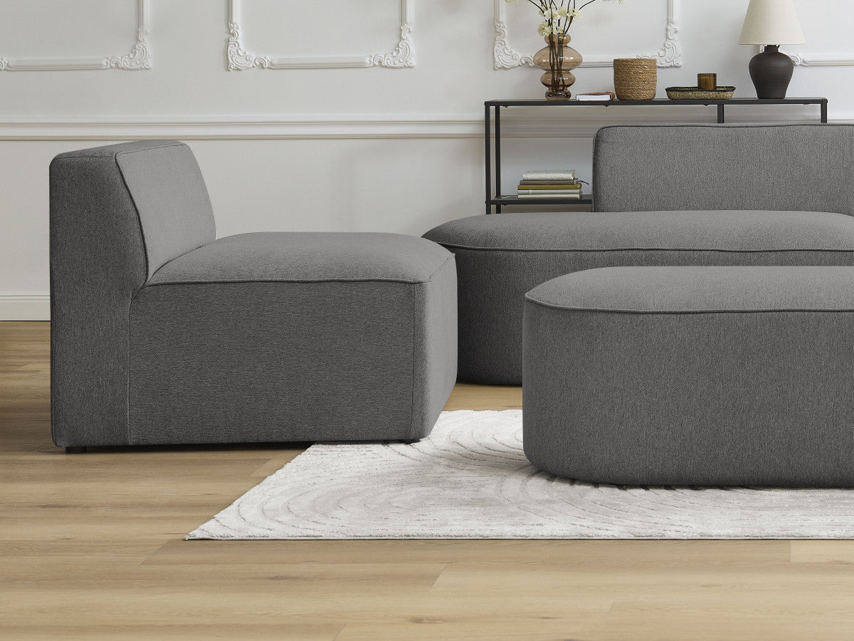 1-zits fauteuil voor modulaire bank ROUSSEAU gemêleerde stof