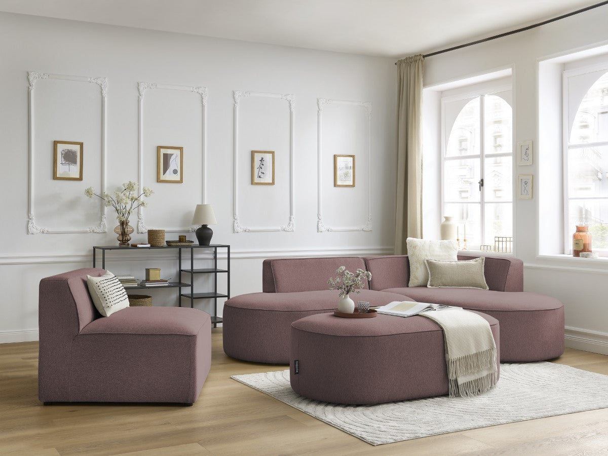 1-zits fauteuil voor modulaire bank ROUSSEAU gemêleerde stof