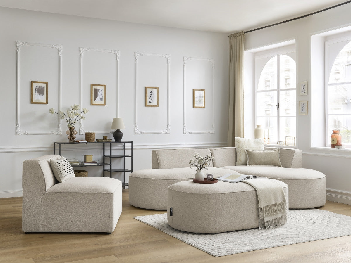 1-zits fauteuil voor modulaire bank ROUSSEAU gemêleerde stof