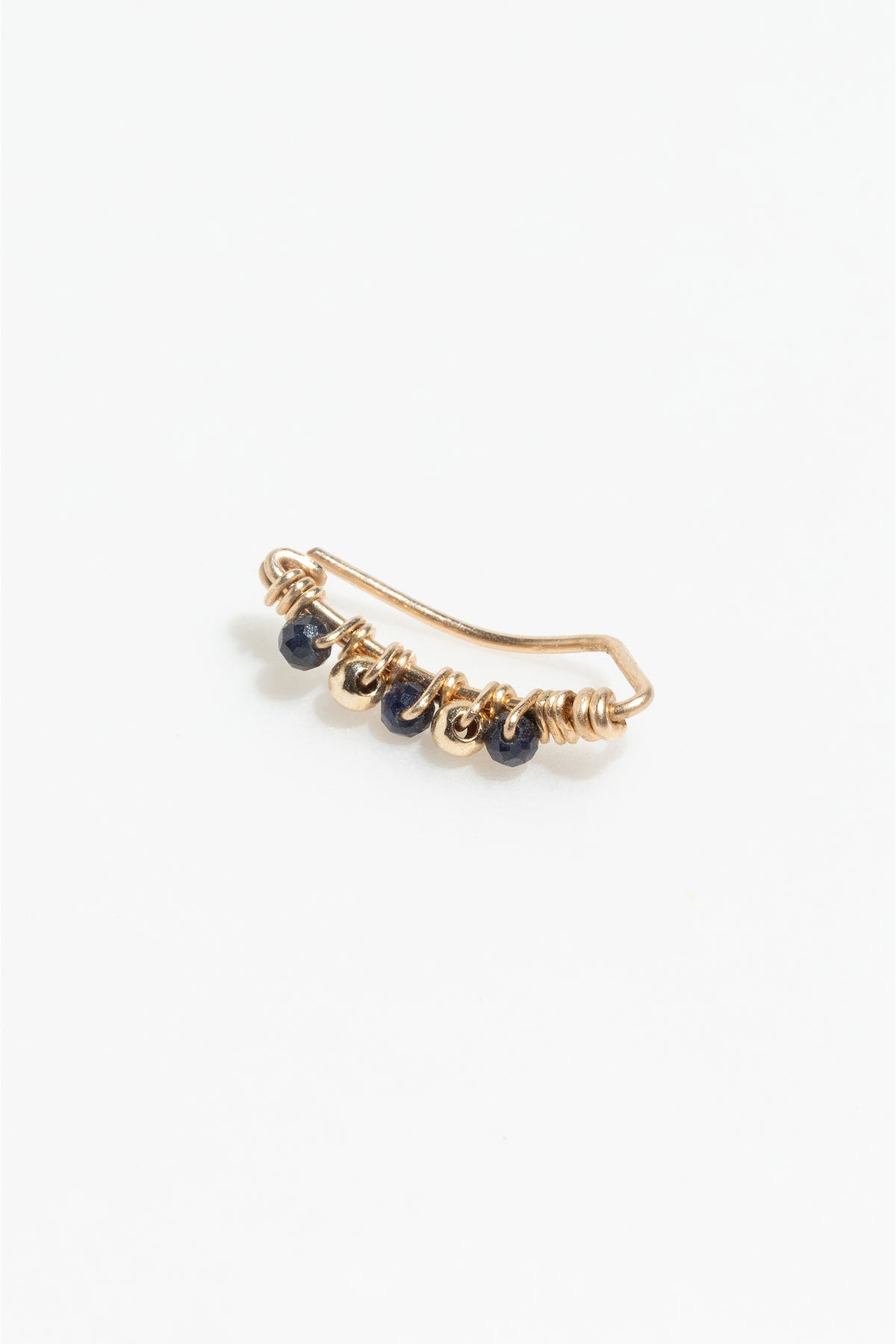 Earrings - Climber Frida Goud - Saffier