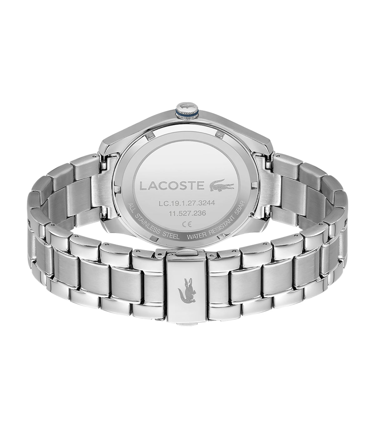 Lacoste - Classic Elegance - Man - Stalen Band - Stalen Kast - Blauwe Wijzerplaat