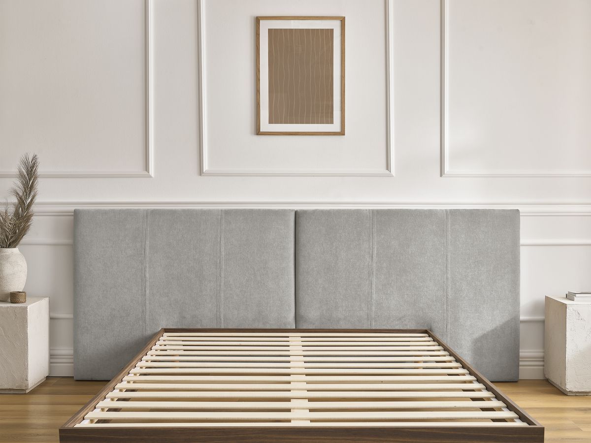 Donkerhouten ALTIRA bed met massieve latten