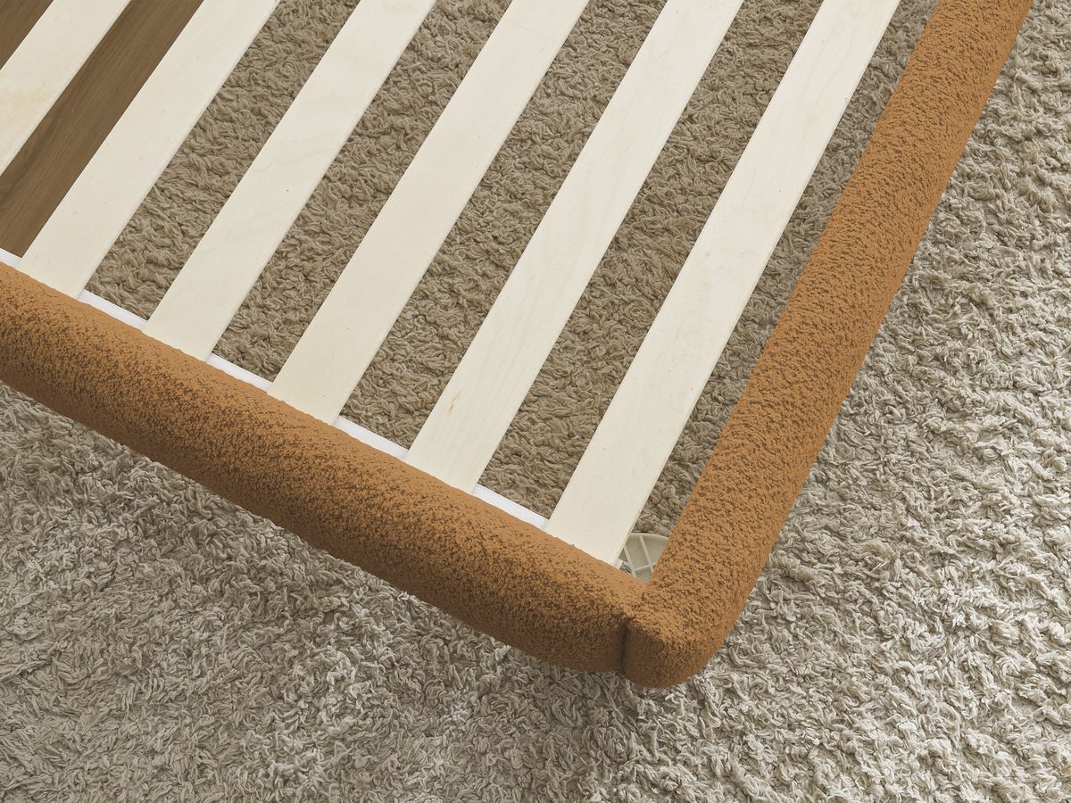 IMERI bed badstof met massieve latten