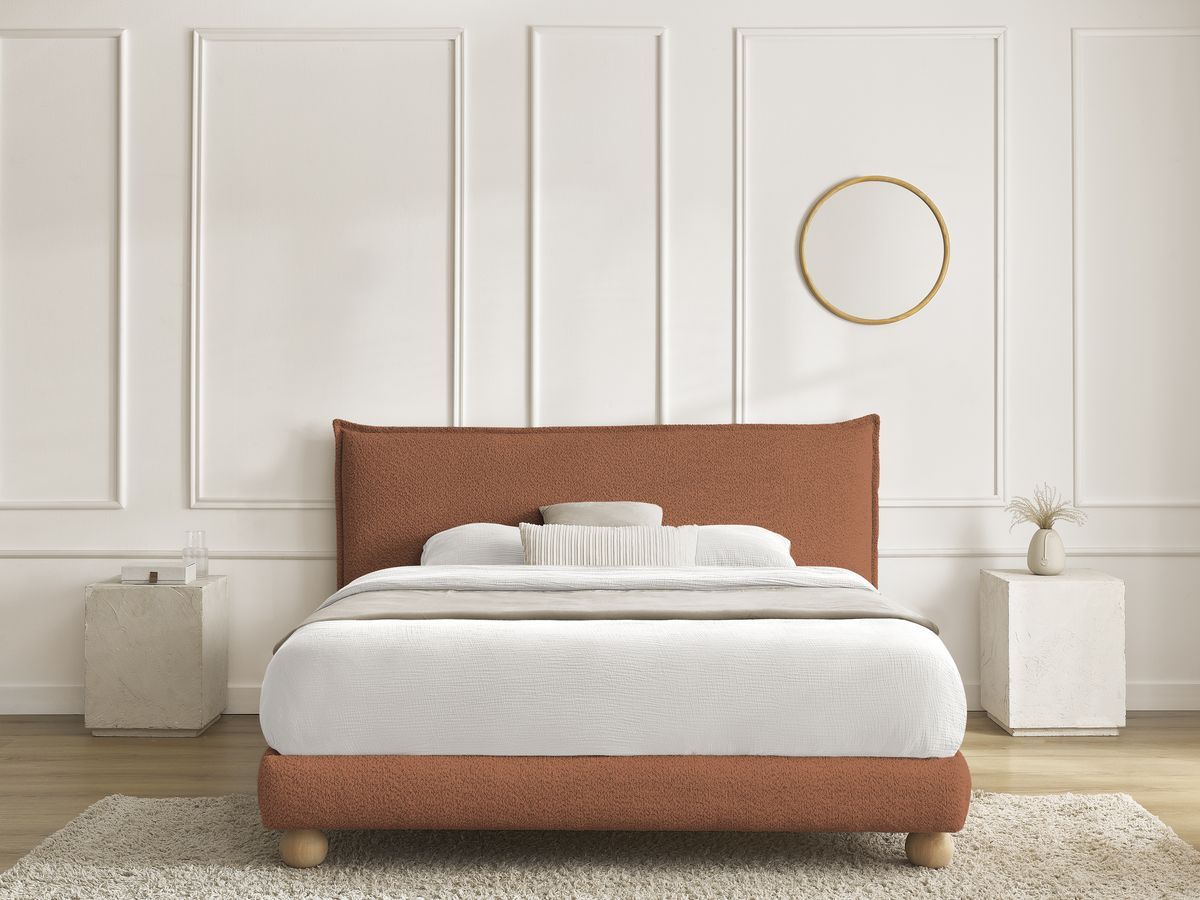 IMERI bed badstof met massieve latten
