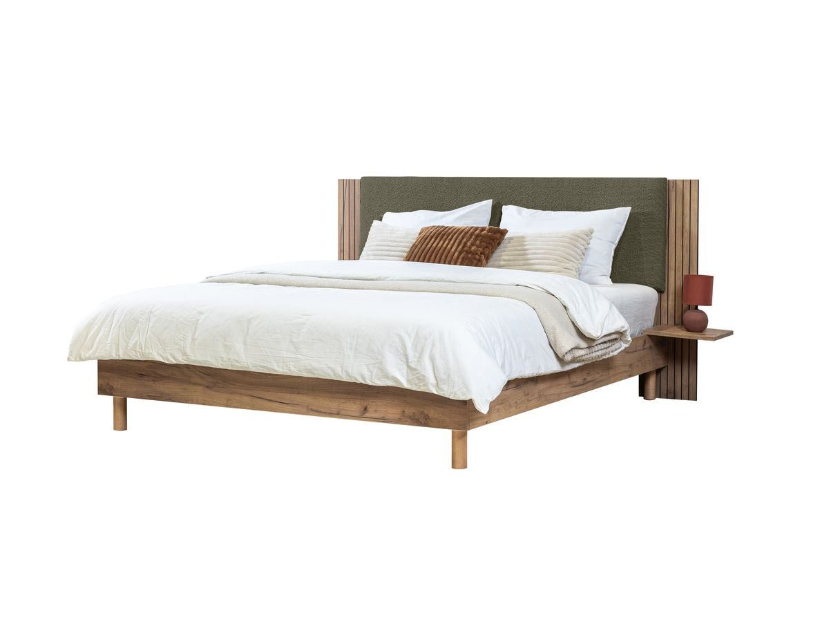 Lit LIOR lattes massives pieds en bois naturel