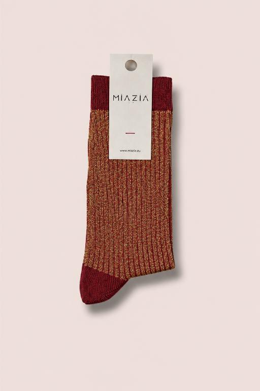Chaussettes SAM Lurex Bordeau 