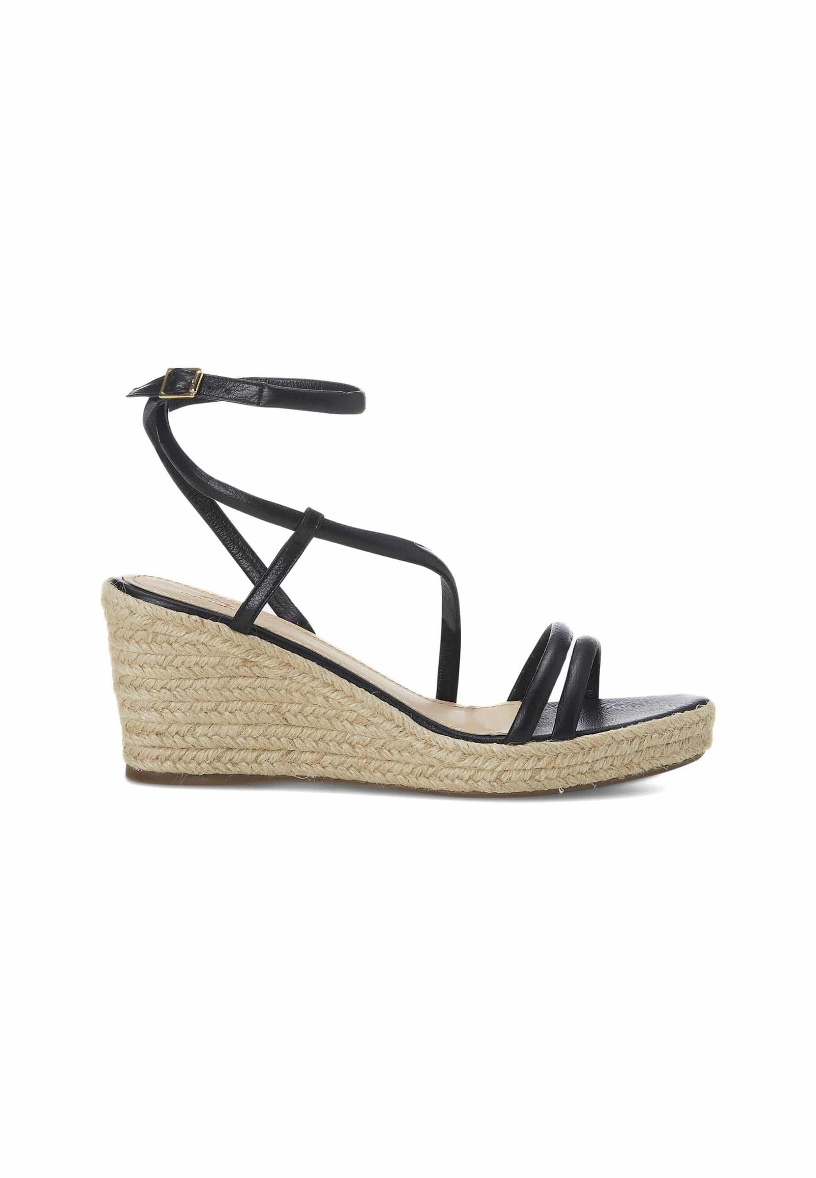 Mangará Romã Espadrilles Wedges - Stijlvol en Comfortabel - Zwart
