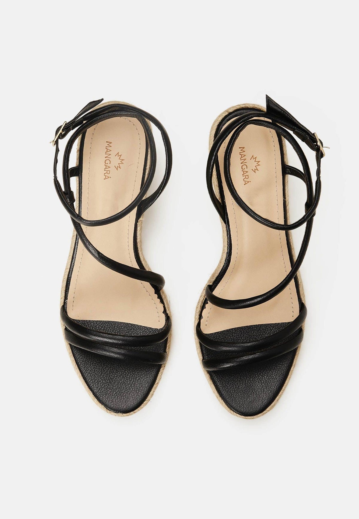 Mangará Romã Espadrilles Wedges - Stijlvol en Comfortabel - Zwart