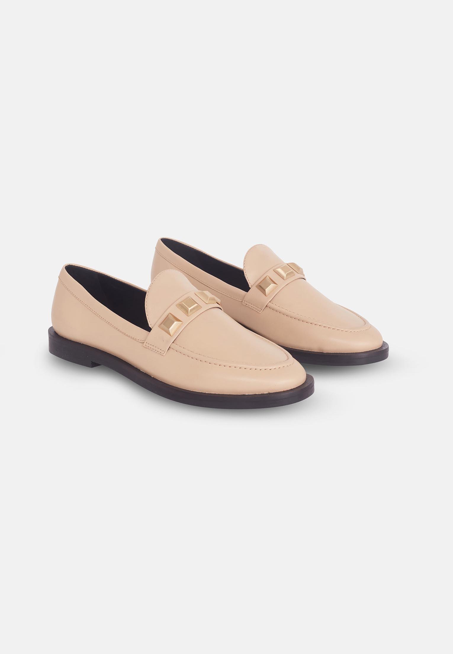 Mangará Dames Mocassins Caete Leren - Beige