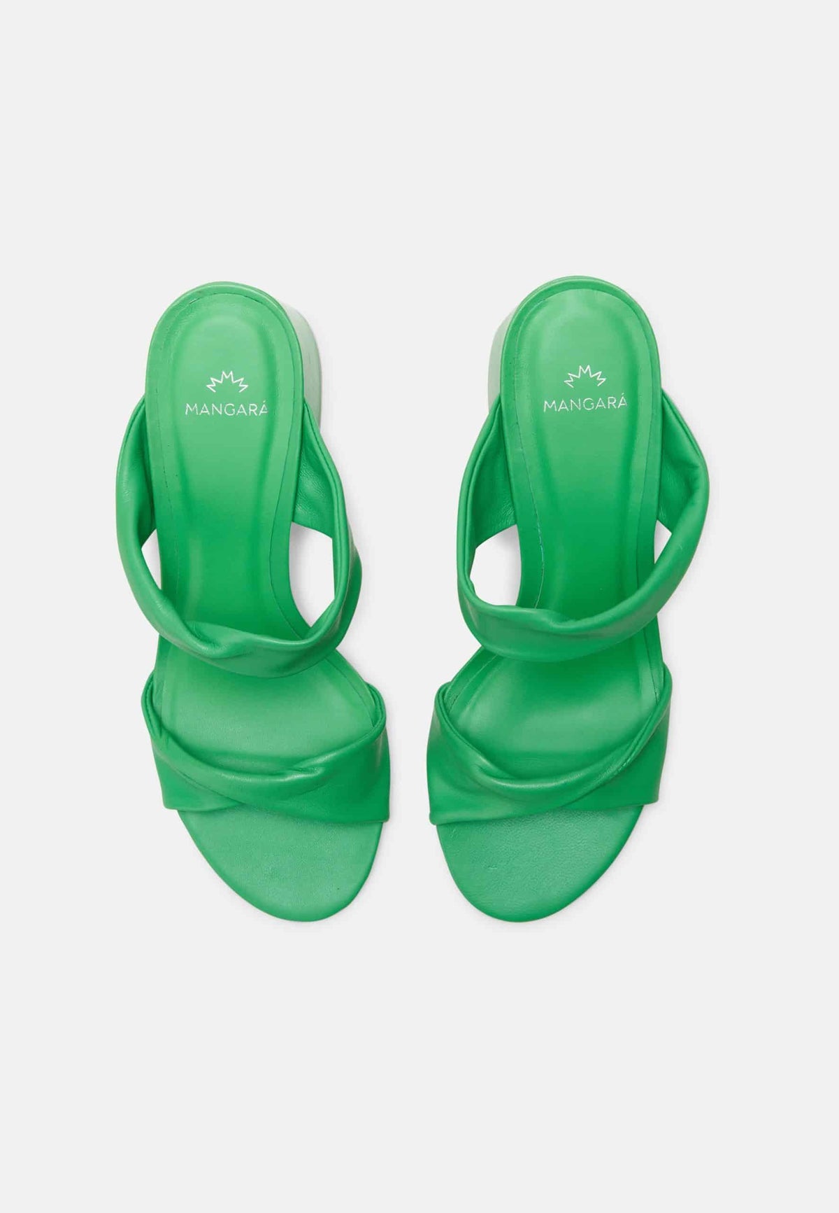 Mangará Xaxim Muiltjes met Blokhak - Elegante Zomerstijl - Groen