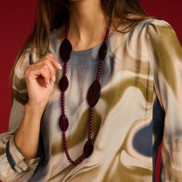 Halsketting - Kwasi Aubergine