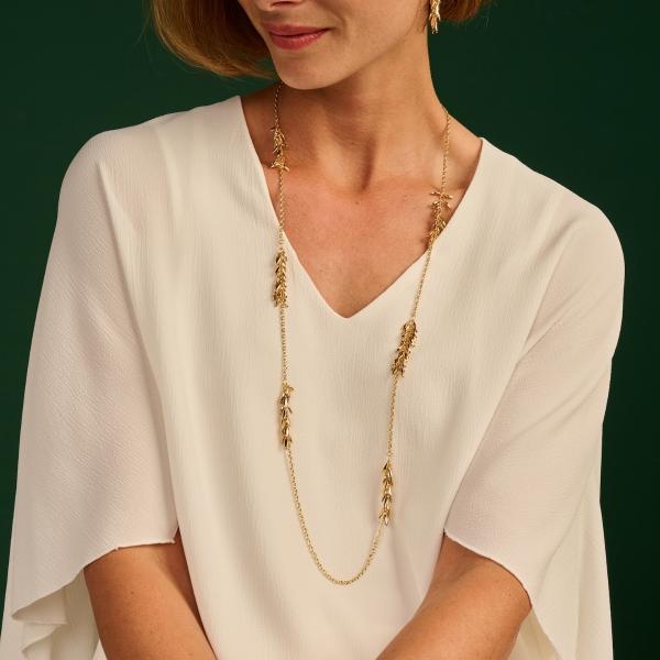 Halsketting - Dariuslang Goudkleurig