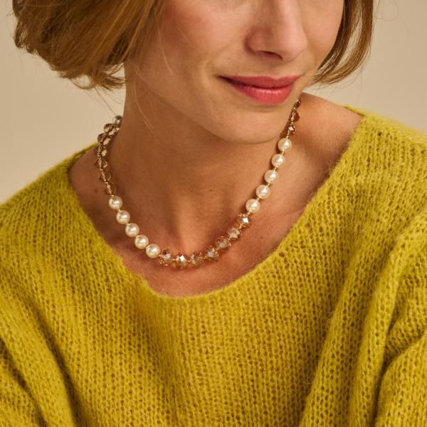 Halsketting - Dioli Wit