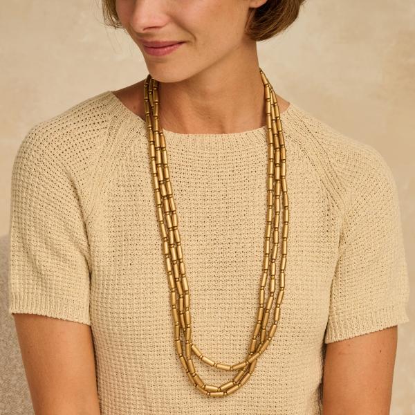 Halsketting - Urena Goudkleurig