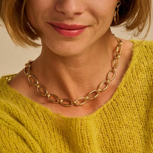 Halsketting - Damini Goudkleurig