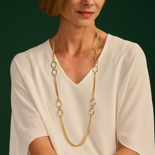 Halsketting - Danettelang Goudkleurig