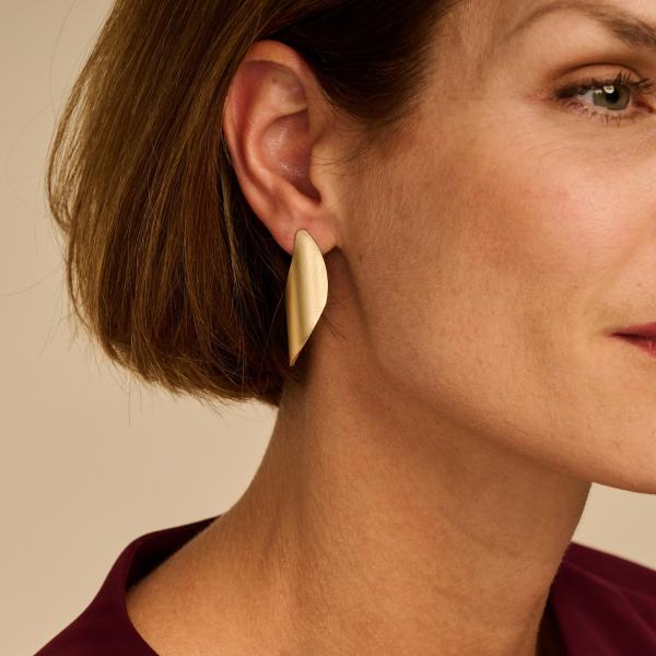 Oorbellen - Dob101 Goudkleurig Mat