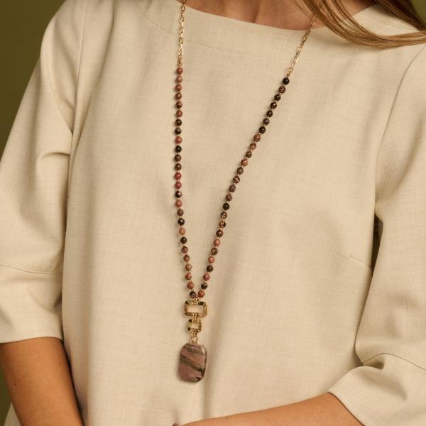 Halsketting - Oda Vieux Rose