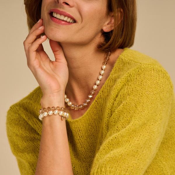 Halsketting - Dioli Wit