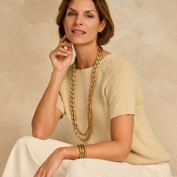 Halsketting - Urena Goudkleurig