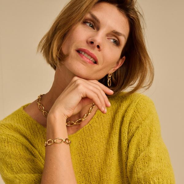 Halsketting - Damini Goudkleurig