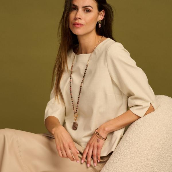 Halsketting - Oda Vieux Rose