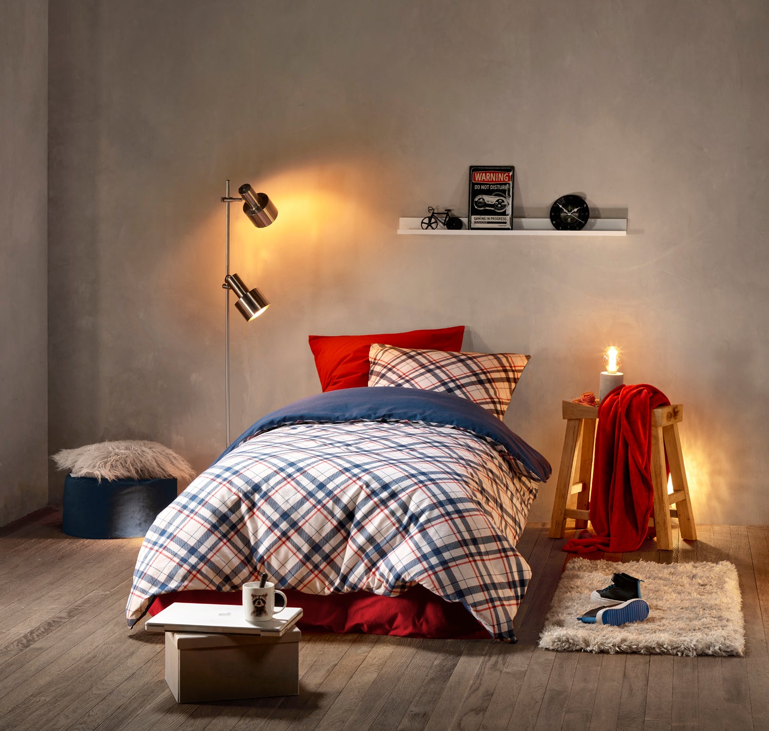 TANGLE Collectie - Tartan Blue Indigo